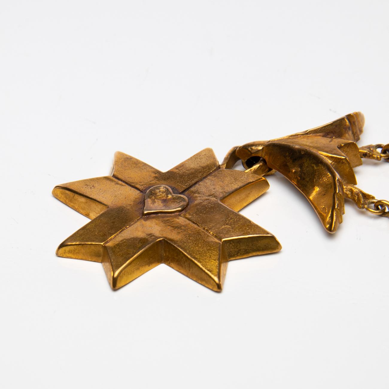 Le Saint Esprit, Gilded Bronze Necklace, Line Vautrin 'France' 3