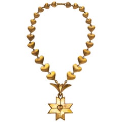 Le Saint Esprit, Gilded Bronze Necklace, Line Vautrin 'France'