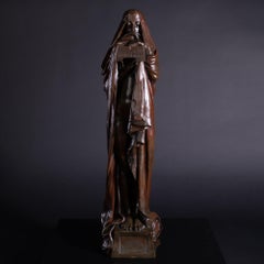 "Le Secret" Art Nouveau Bronze Sculpture by Pierre Felix Masseau