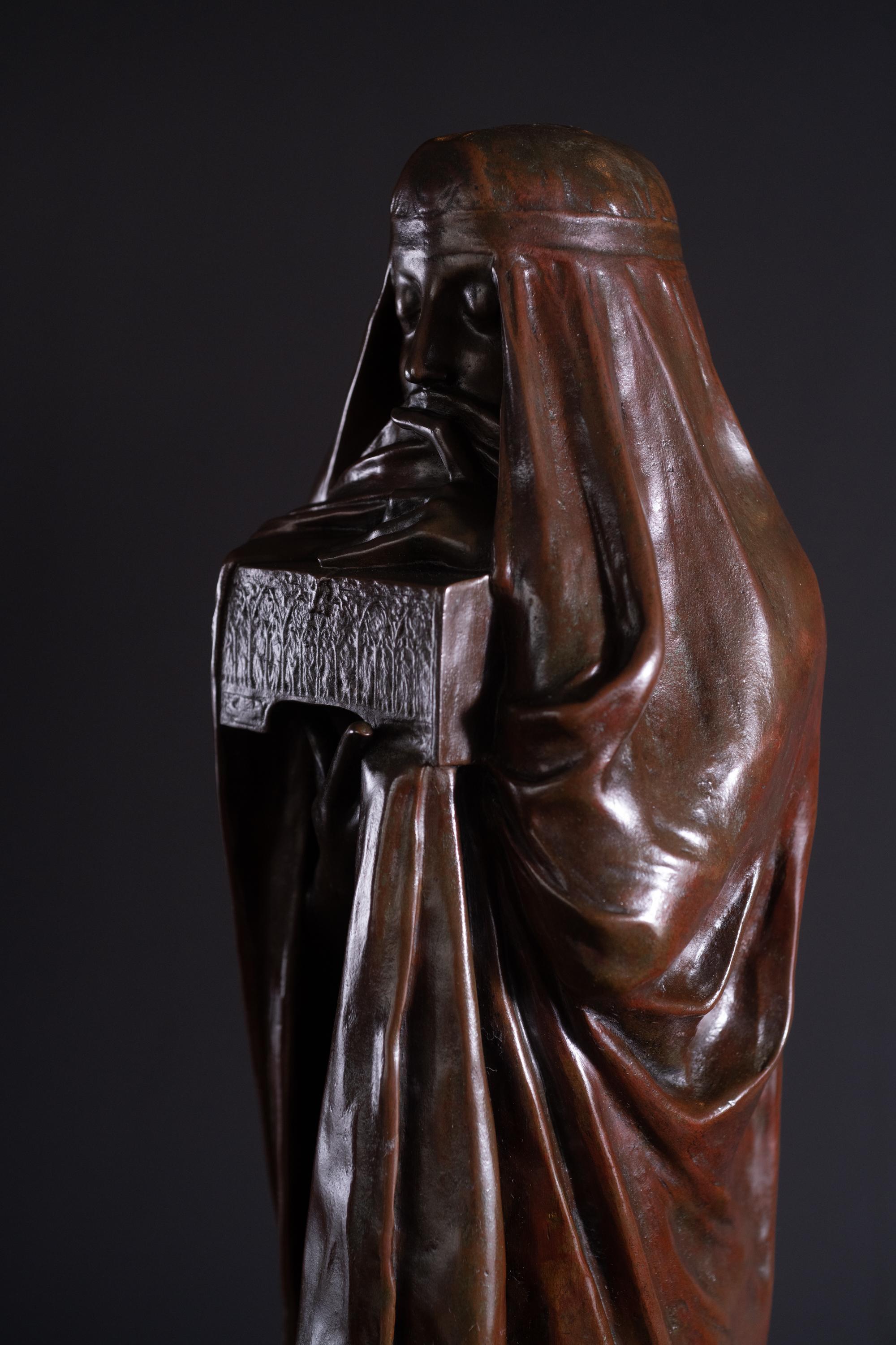 Patiné « Le secret » - Sculpture en bronze Art nouveau de Pierre Felix Masseau en vente