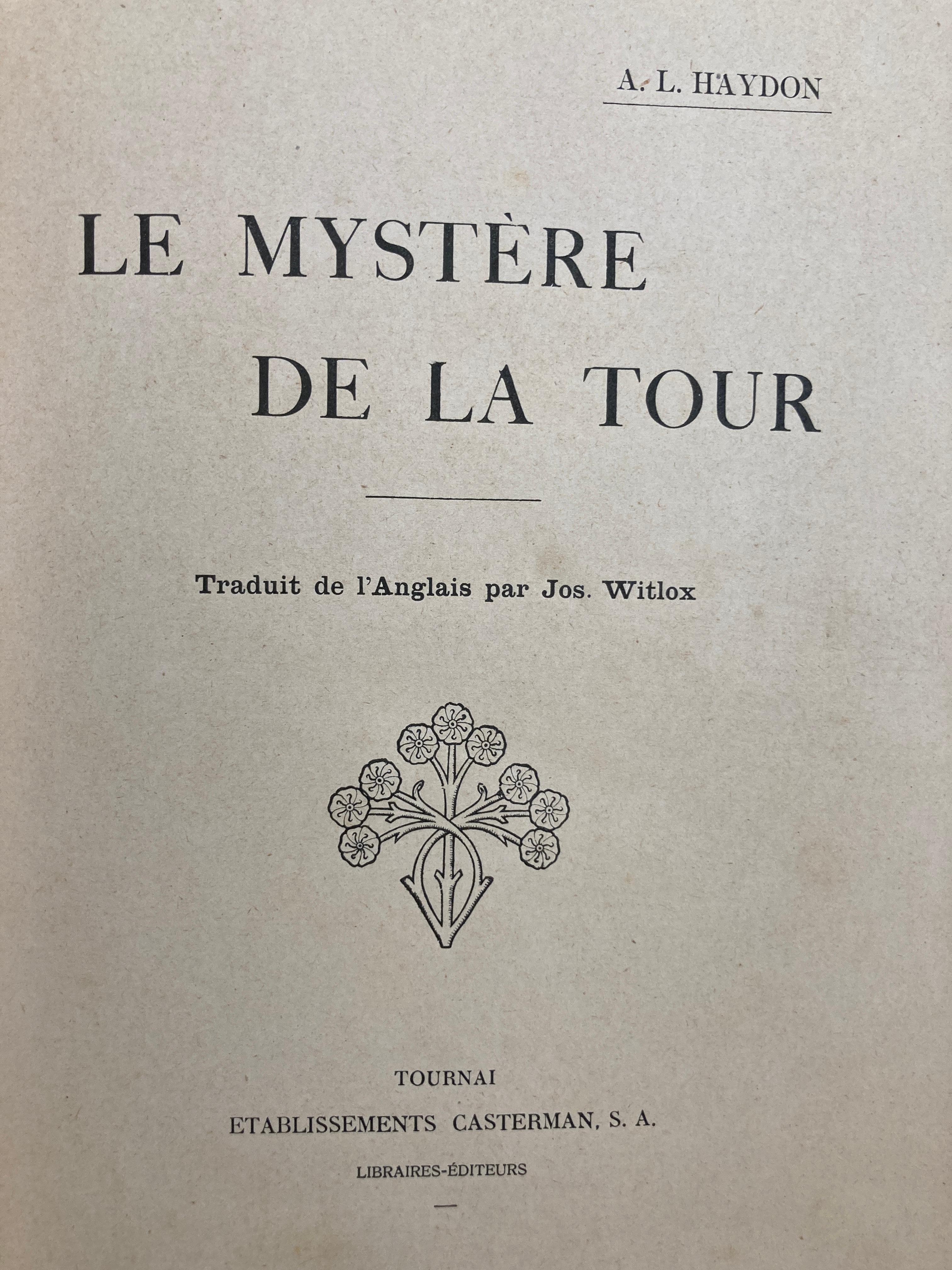 Le Secret de la Tour, Bibliotheque de la Jeunesse Collector Book, 1926 1