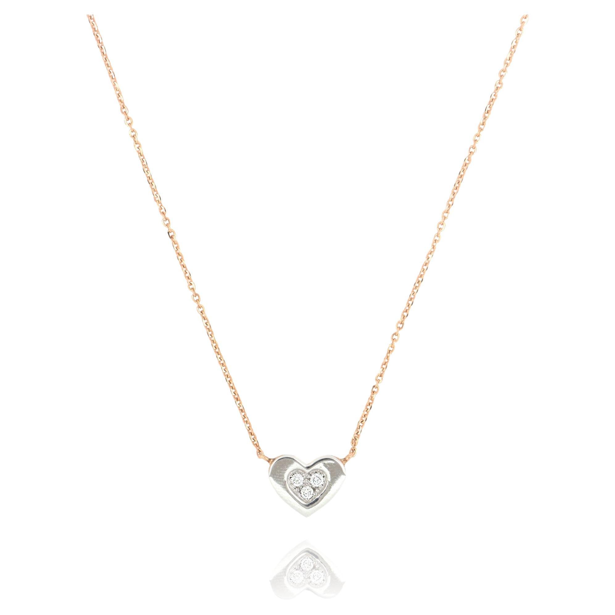 Le Secret Necklace with Heart of Diamonds For Sale at 1stDibs