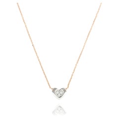 Le Secret Necklace with Heart of Diamonds