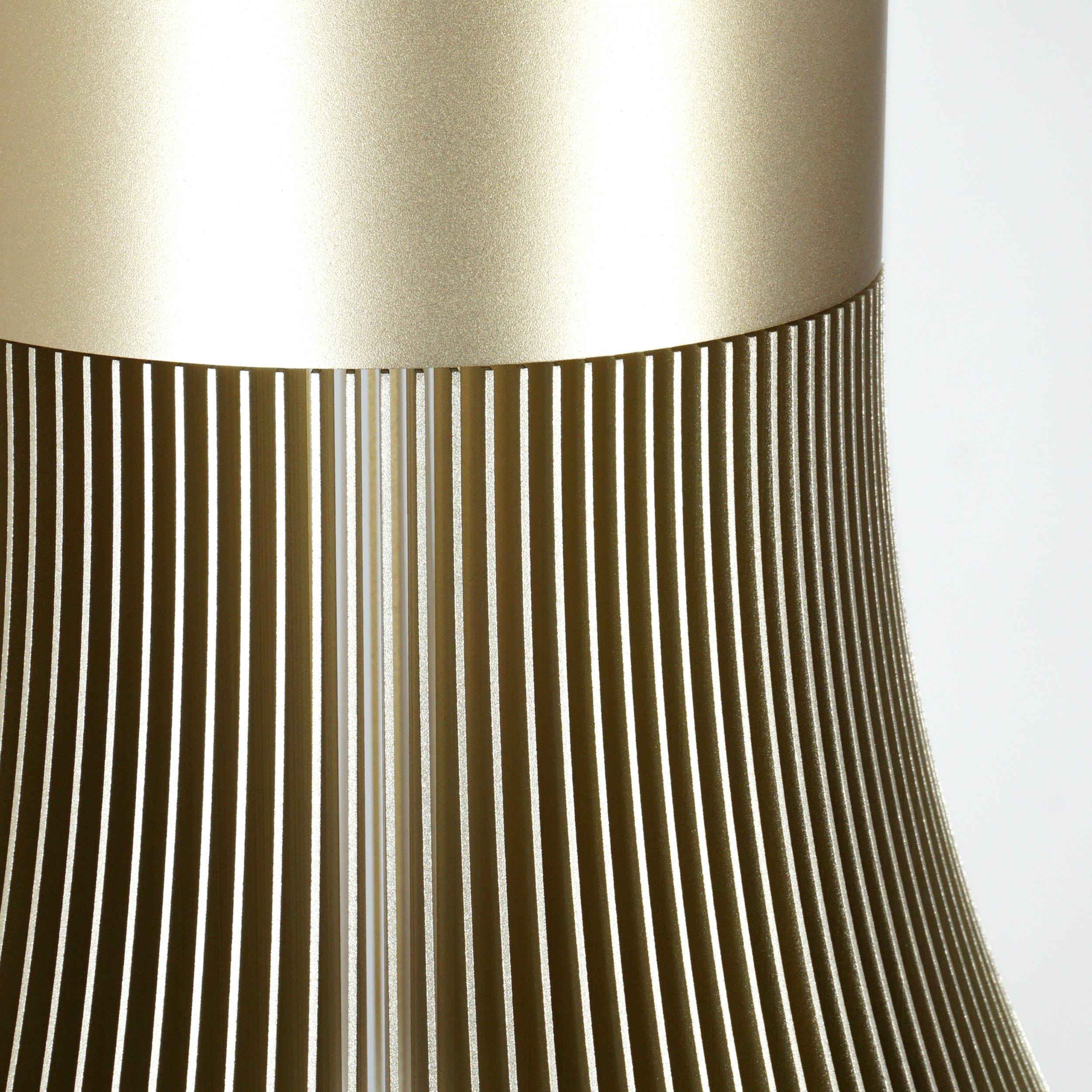 Le Sergent Pendant Lamp Anodized Aluminum in Gold Color by Michael Young In New Condition For Sale In Beverly Hills, CA