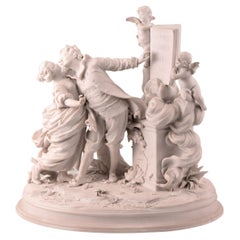 “Le Serment D'amour”, Centerpiece, Biscuit, Rudolstadt-Volkstedt, Germany, 19th 