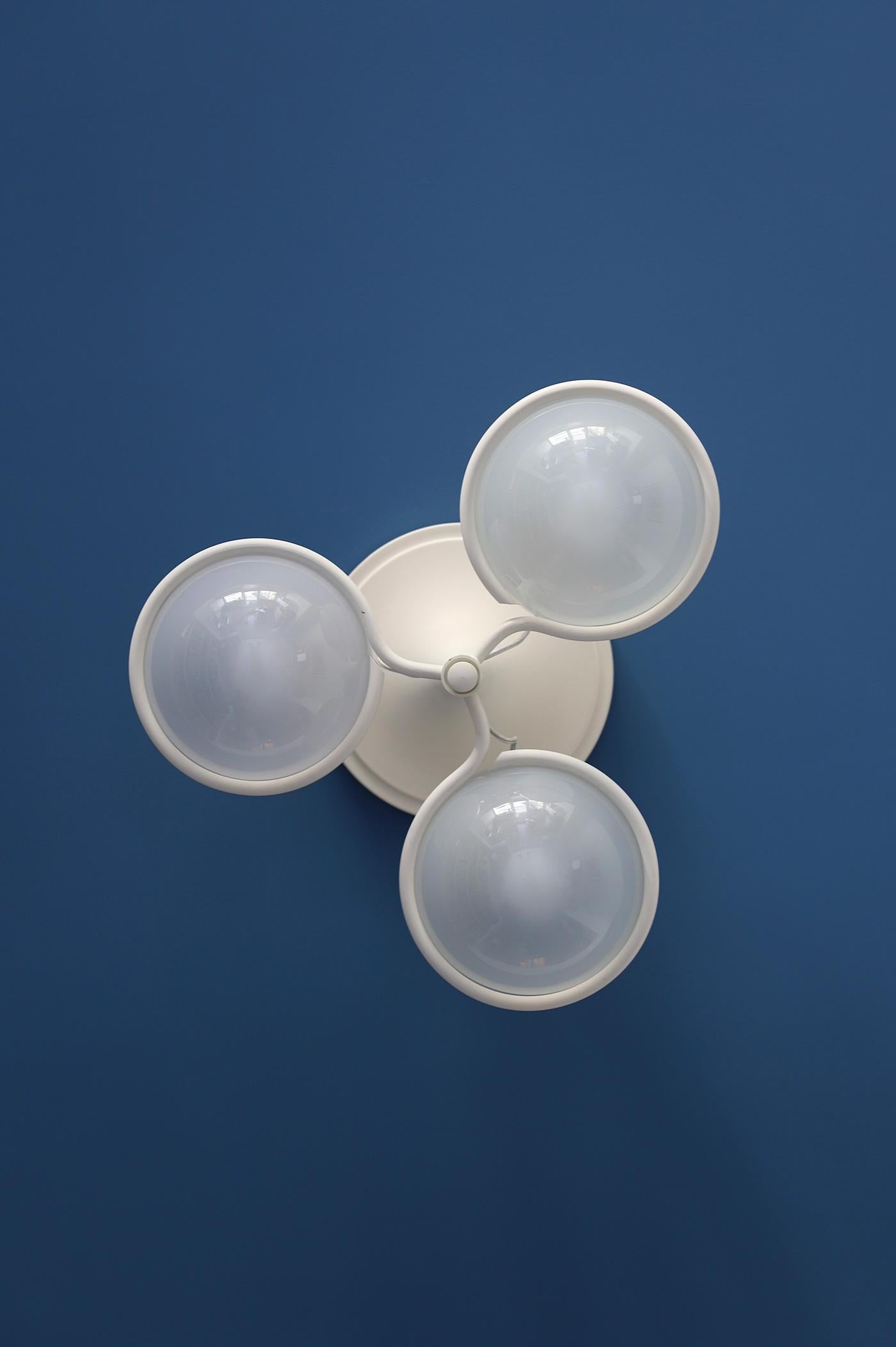' Le Sfere Plafone 2042/3  ceiling lamp by Gino Sarfatti for Arteluce 1960s For Sale 2