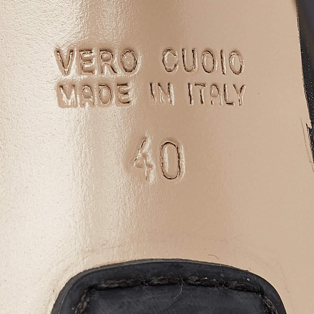 Le Silla - Bottines à bout pointu en cuir noir - Taille 40 en vente 3