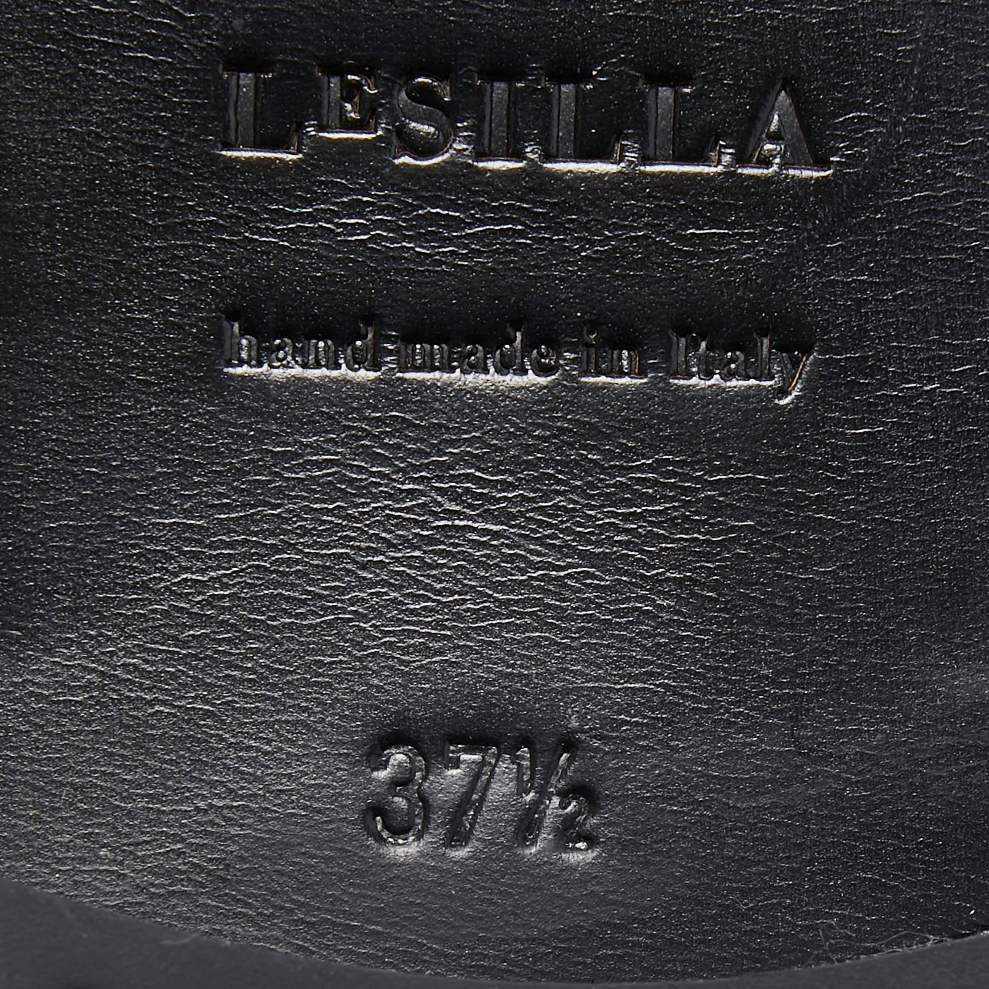 Le Silla Black Suede Fringe Detail Knee Length Boots Size 37.5 For Sale 1