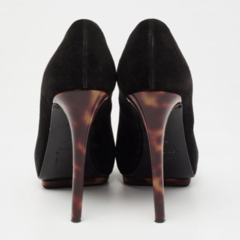 Le Silla - Escarpins à plateforme en daim noir - Taille 38 Pour femmes en vente