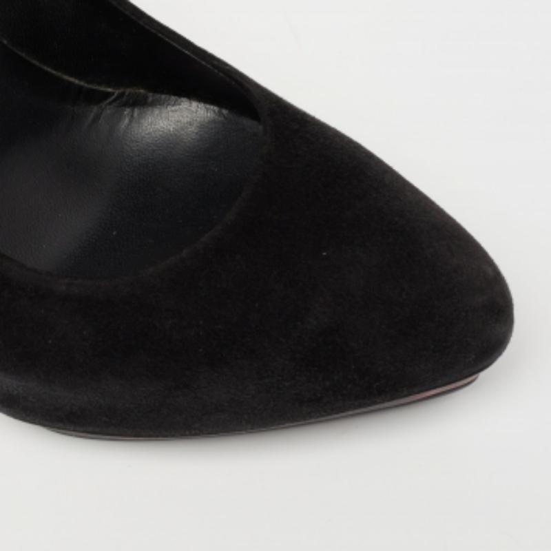 Le Silla - Escarpins à plateforme en daim noir - Taille 38 en vente 2