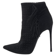 Le Silla - Bottines à lacets en daim noir clouté - Taille 38