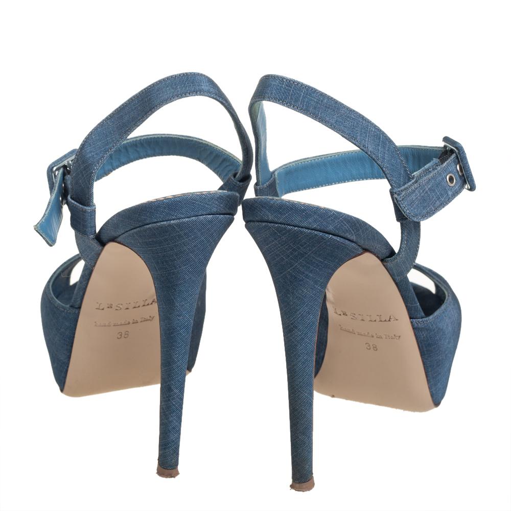 blue denim sandals