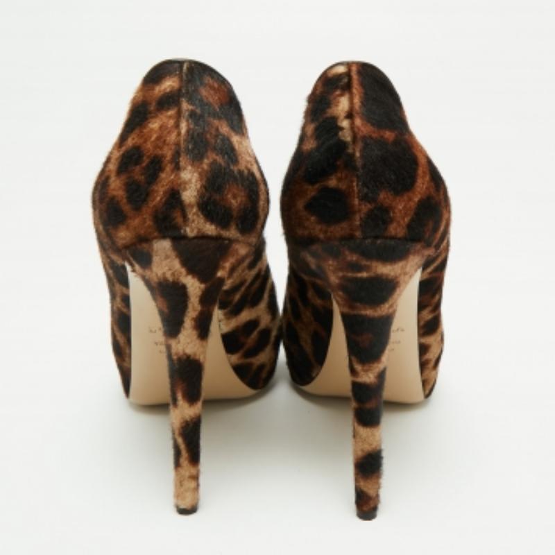 Le Silla Escarpins en veau imprimé animal Brown/Beige Taille 37 Pour femmes en vente
