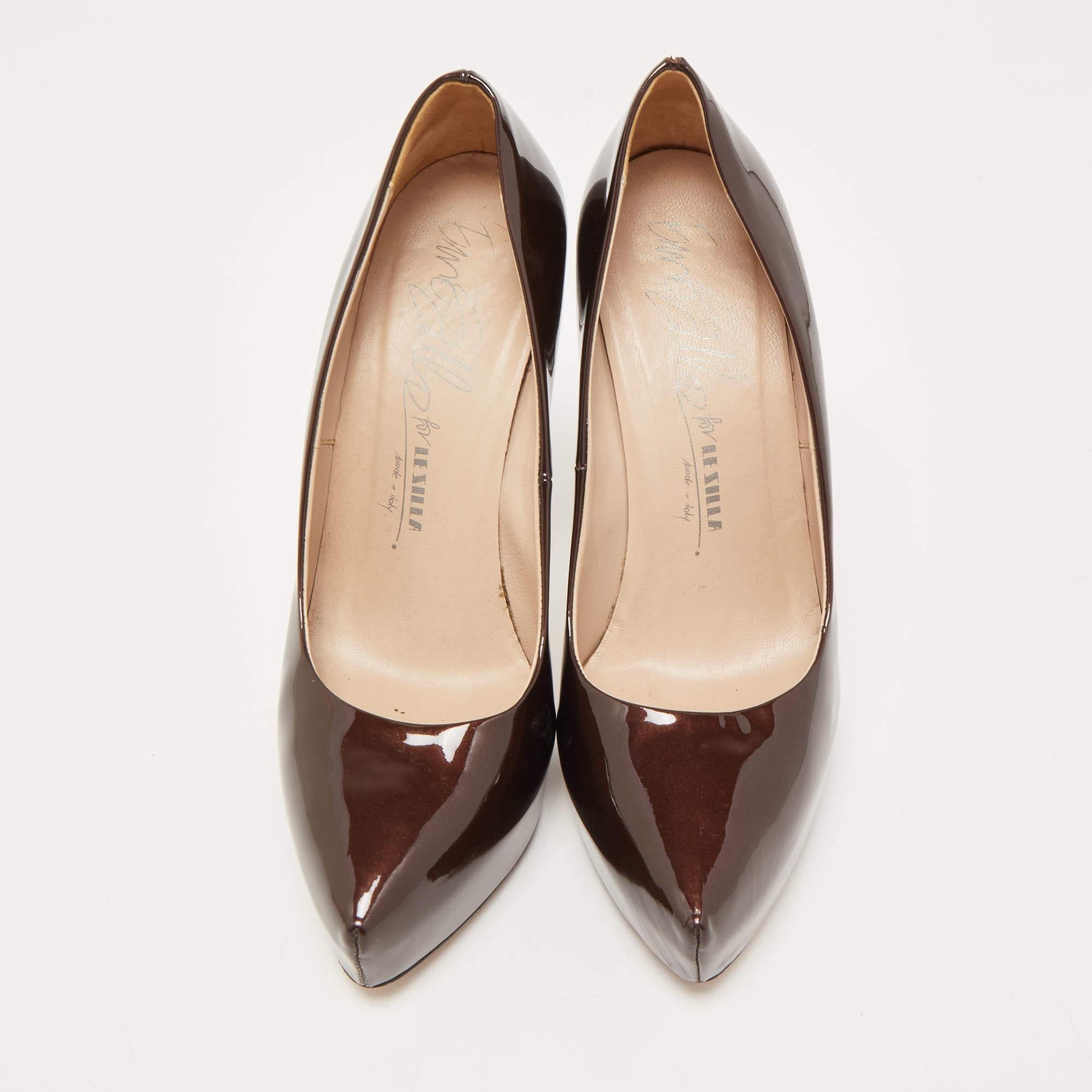 Le Silla Brown Lackleder Pumps Größe 38 (Braun) im Angebot