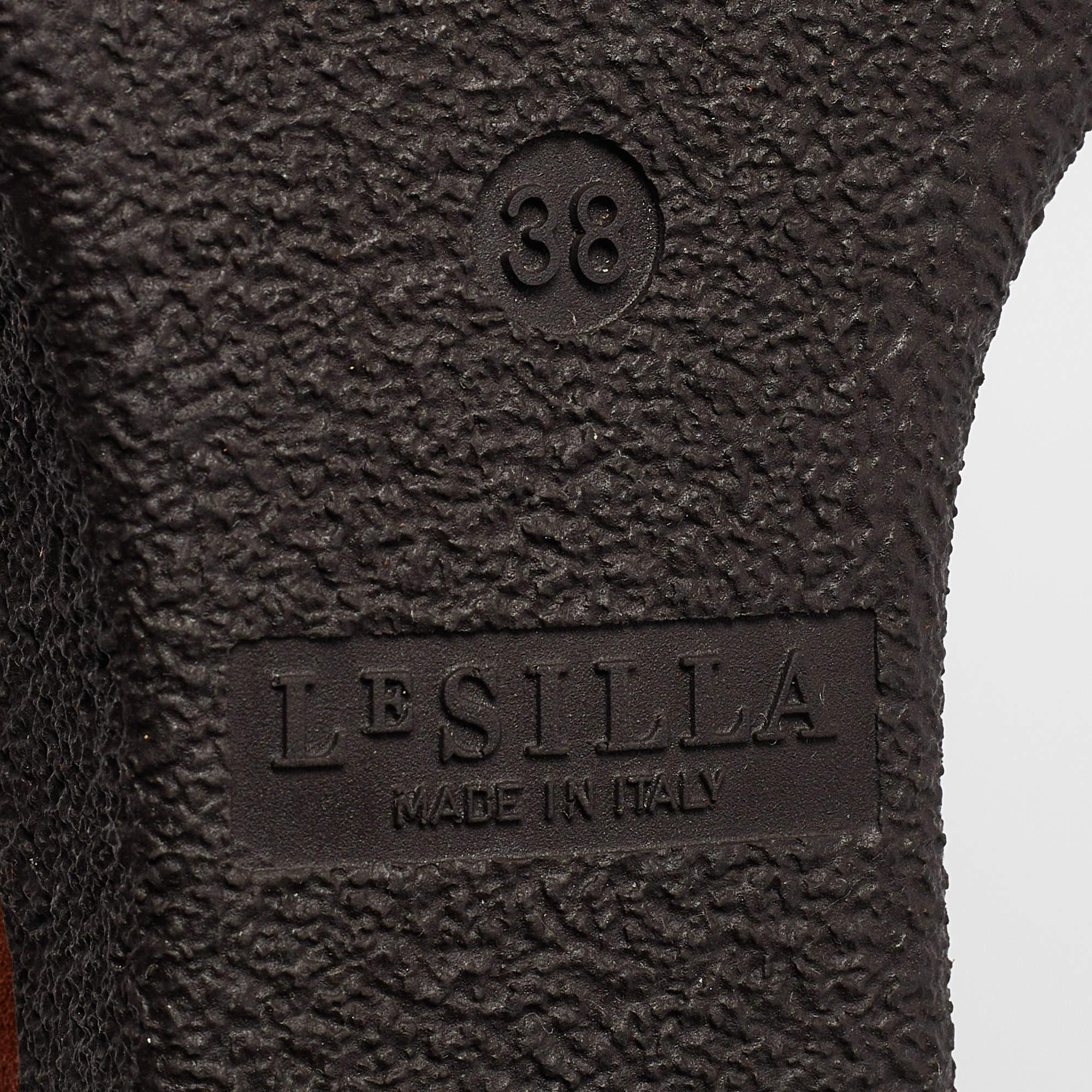 Le Silla - Stivali alla caviglia in pelle scamosciata marrone taglia 38 in vendita 3
