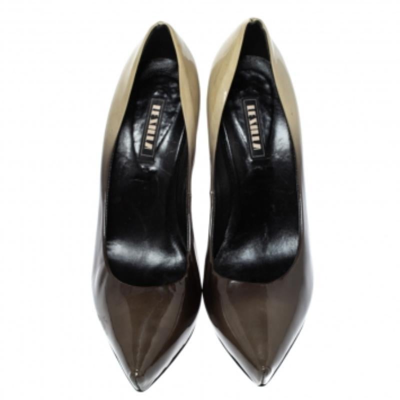 Nero Le Silla - Greene & Greene & Greene - Pumps con piattaforma in pelle verniciata misura 37,5 in vendita