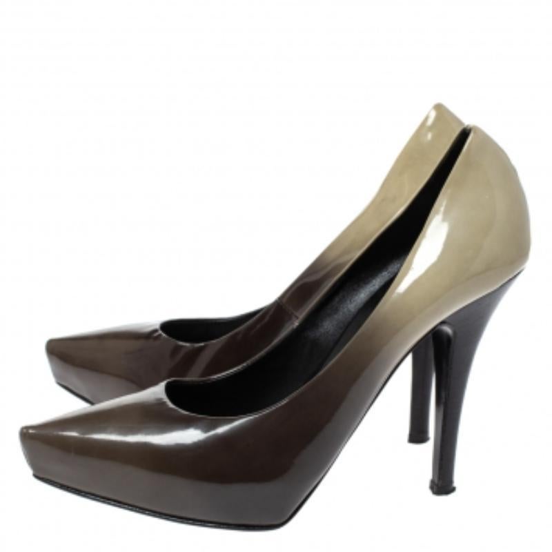 Le Silla - Greene & Greene & Greene - Pumps con piattaforma in pelle verniciata misura 37,5 In condizioni discrete in vendita a Dubai, Al Qouz 2