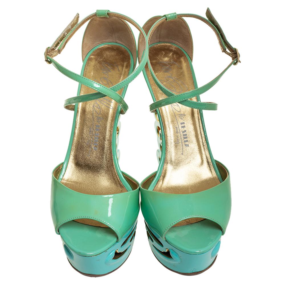 green butterfly heels