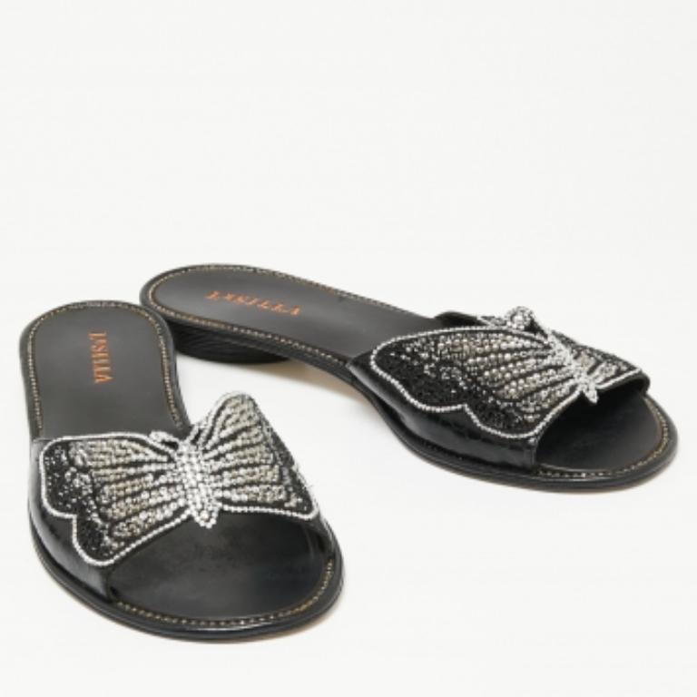 Le Silla - Sandales papillon en cuir et peau de serpent - Taille 37 en vente 2