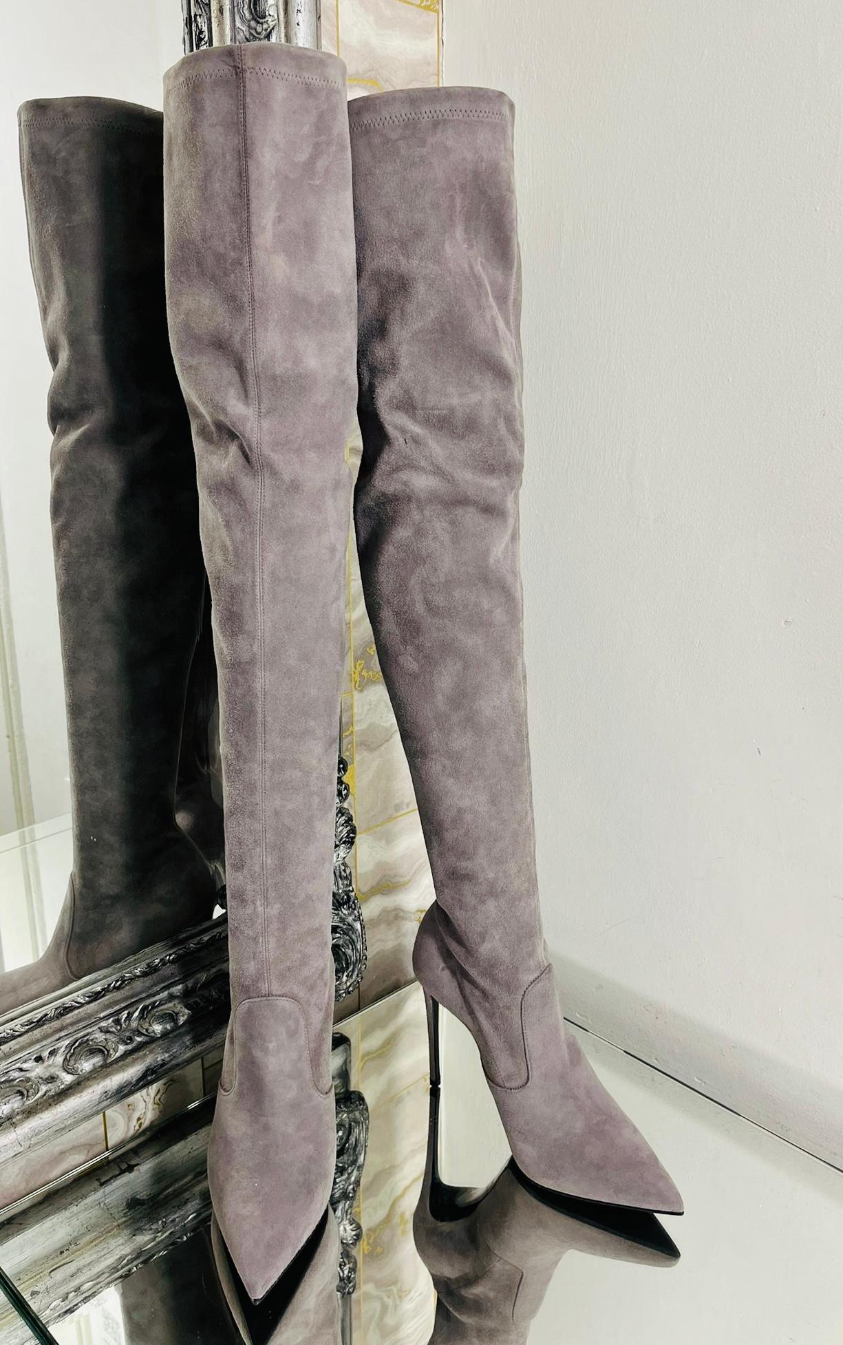 Le Silla Thigh-High Suede Boots In Excellent Condition In London, GB