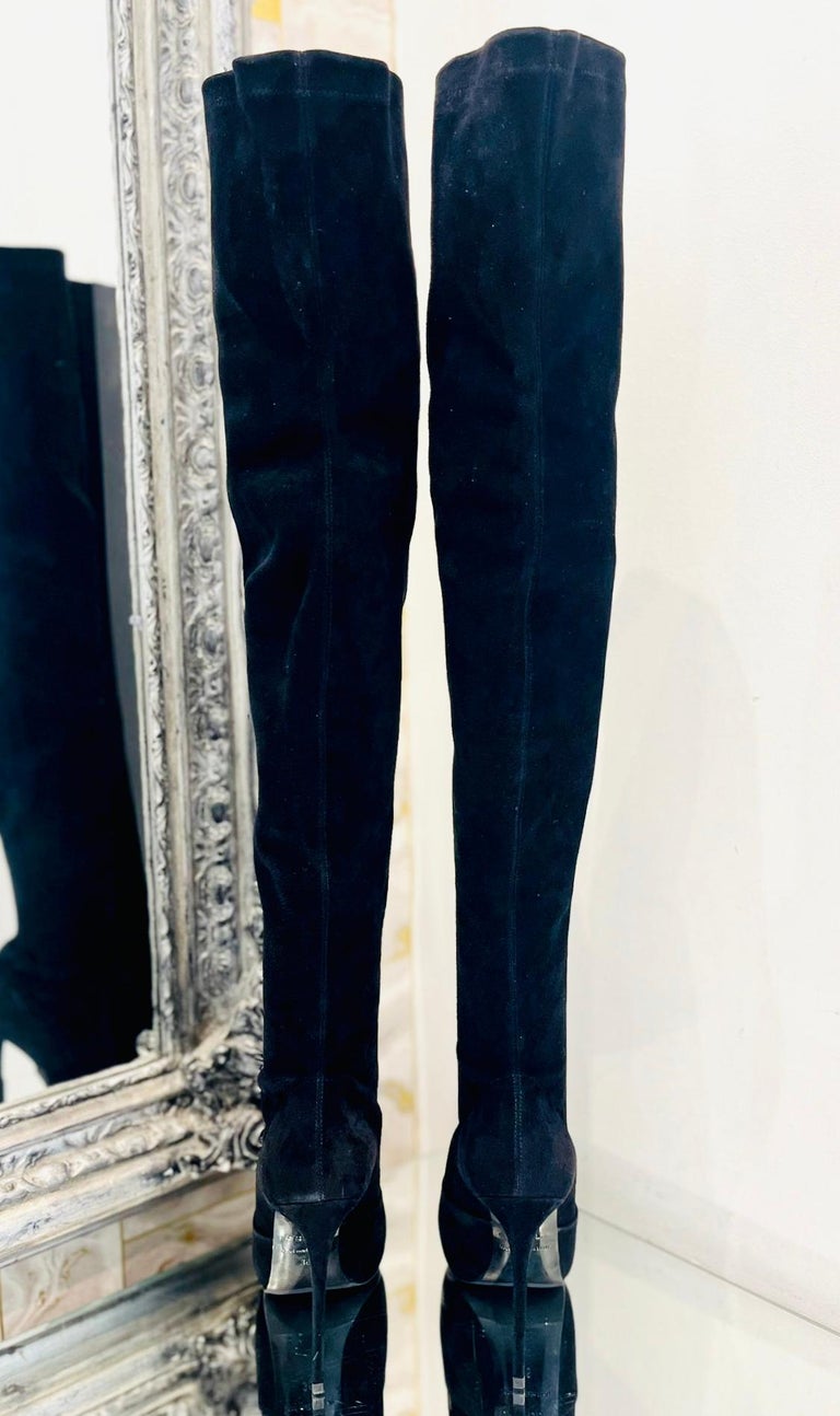 Le Silla Thigh-High Suede Boots For Sale at 1stDibs