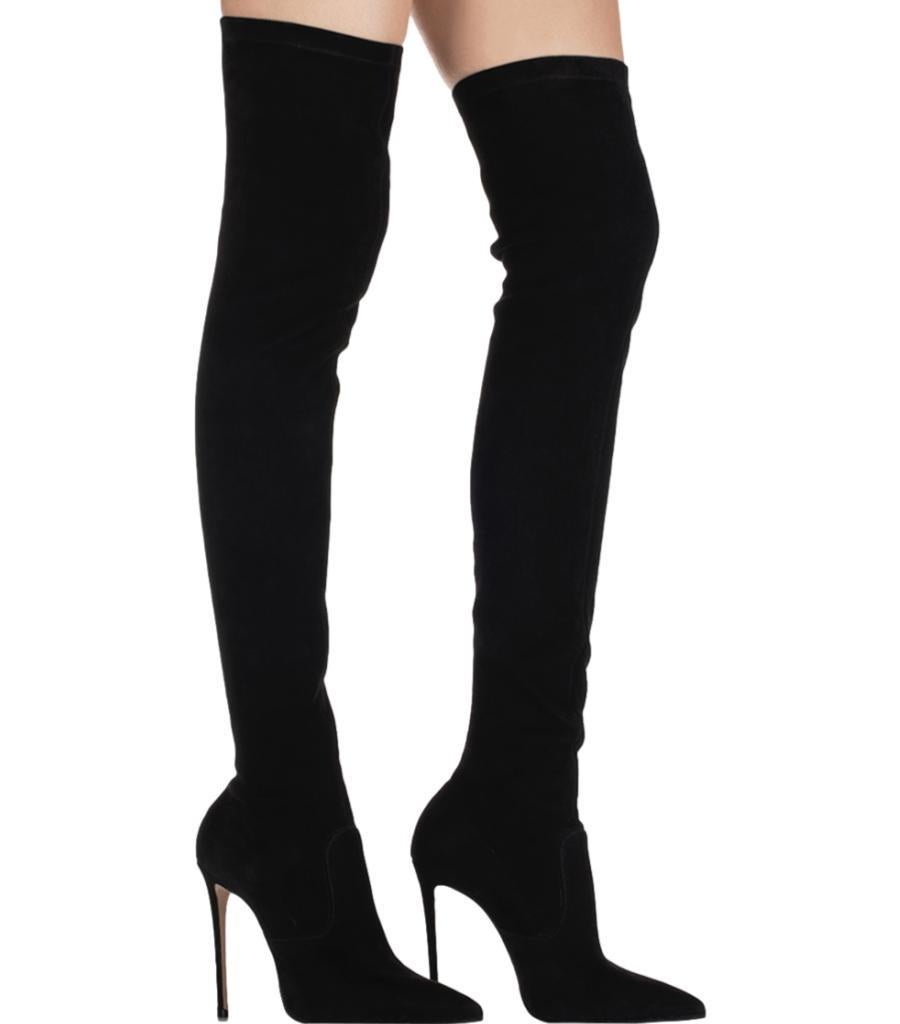 Le Silla Thigh-High Suede Boots For Sale 4