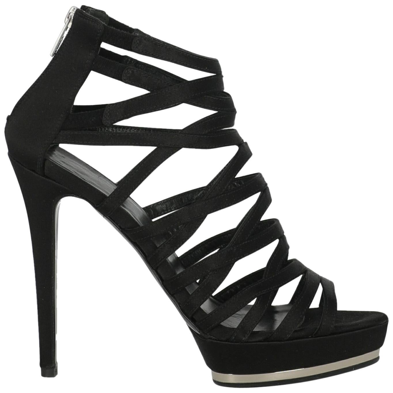 Le Silla Women  Sandals Black Fabric IT 37 For Sale