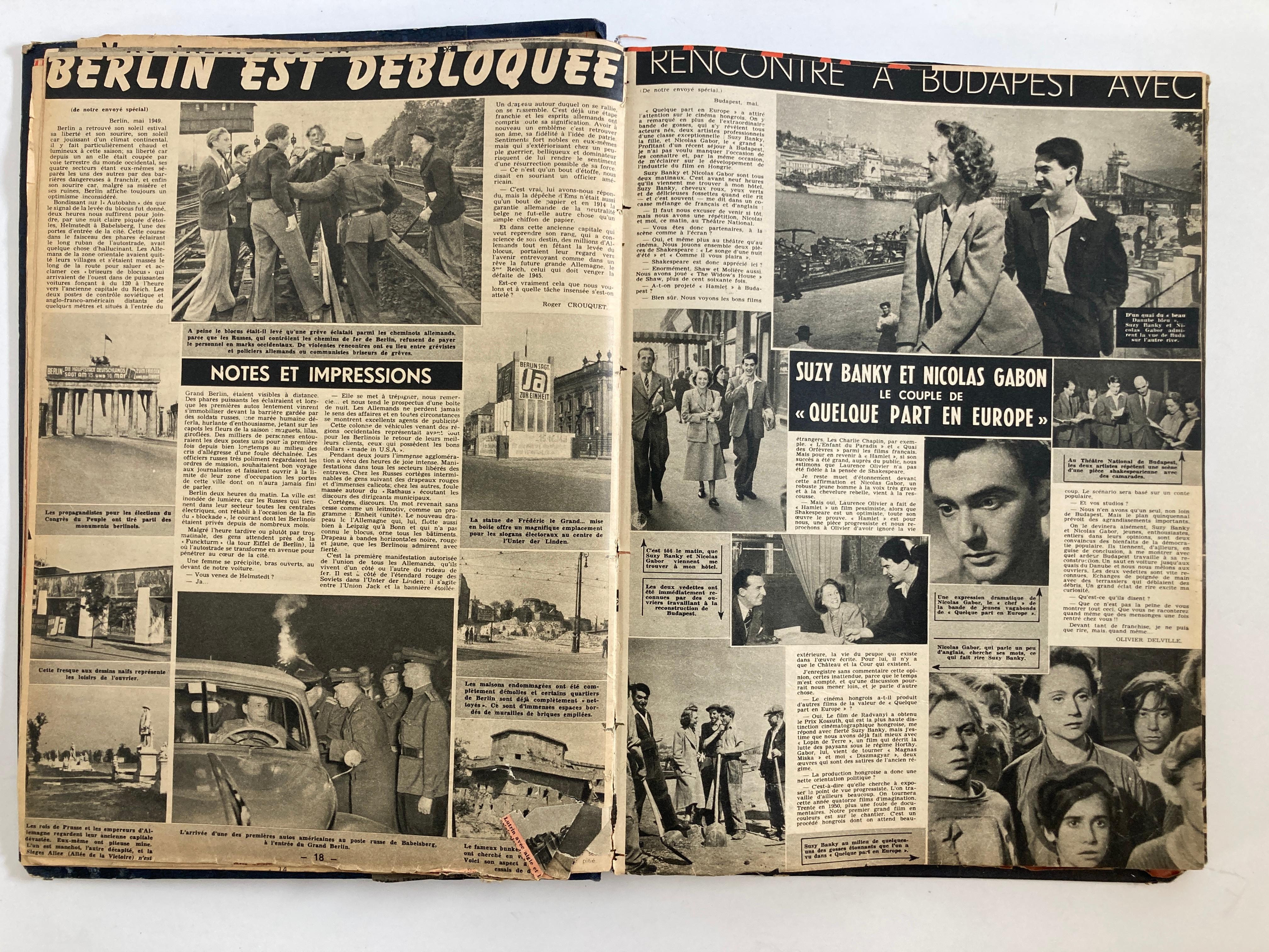 20th Century Le Soir Illustre, Mai 1949 to Sept 1949 French Magazines Paris France For Sale