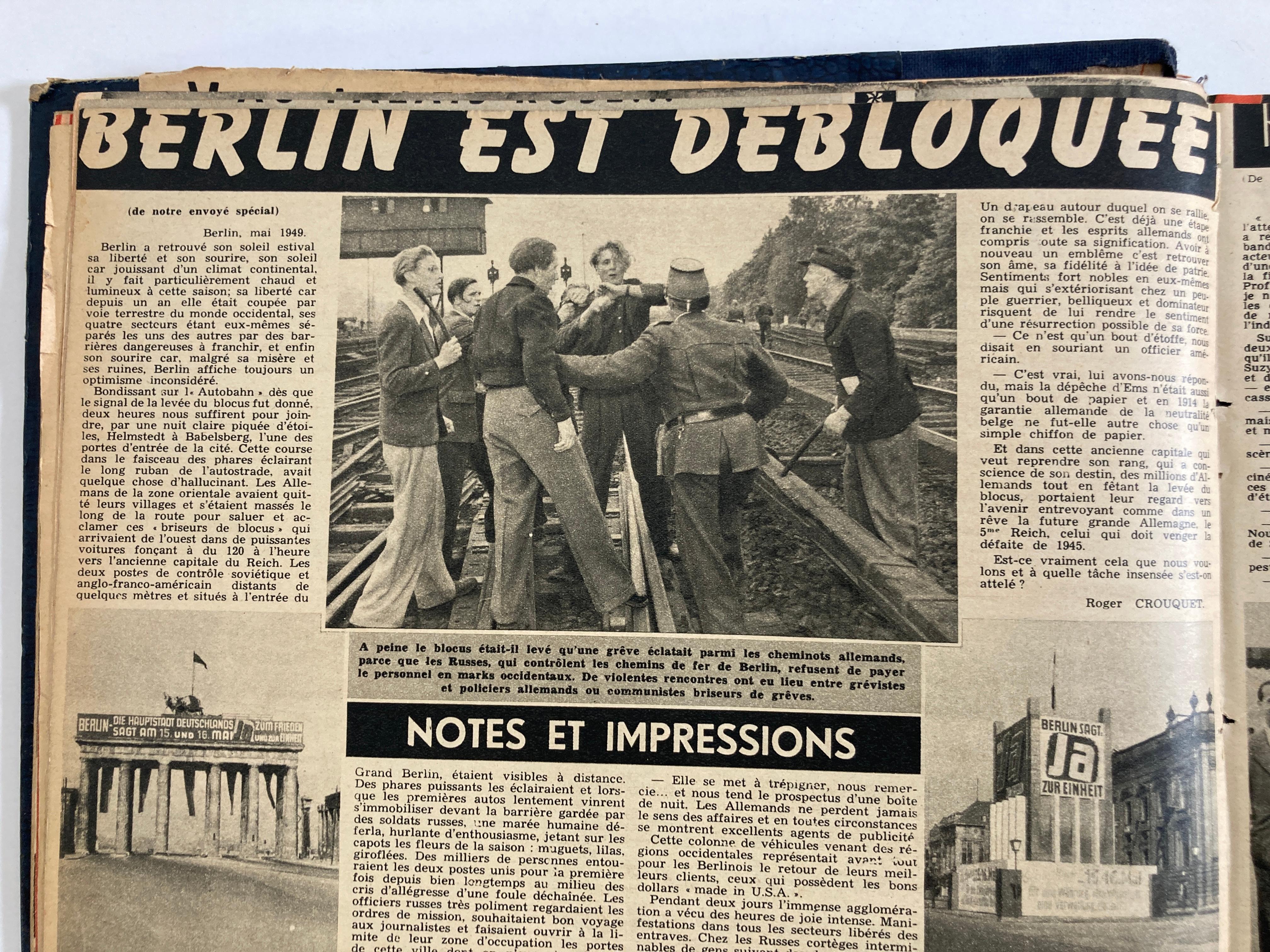 Paper Le Soir Illustre, Mai 1949 to Sept 1949 French Magazines Paris France For Sale