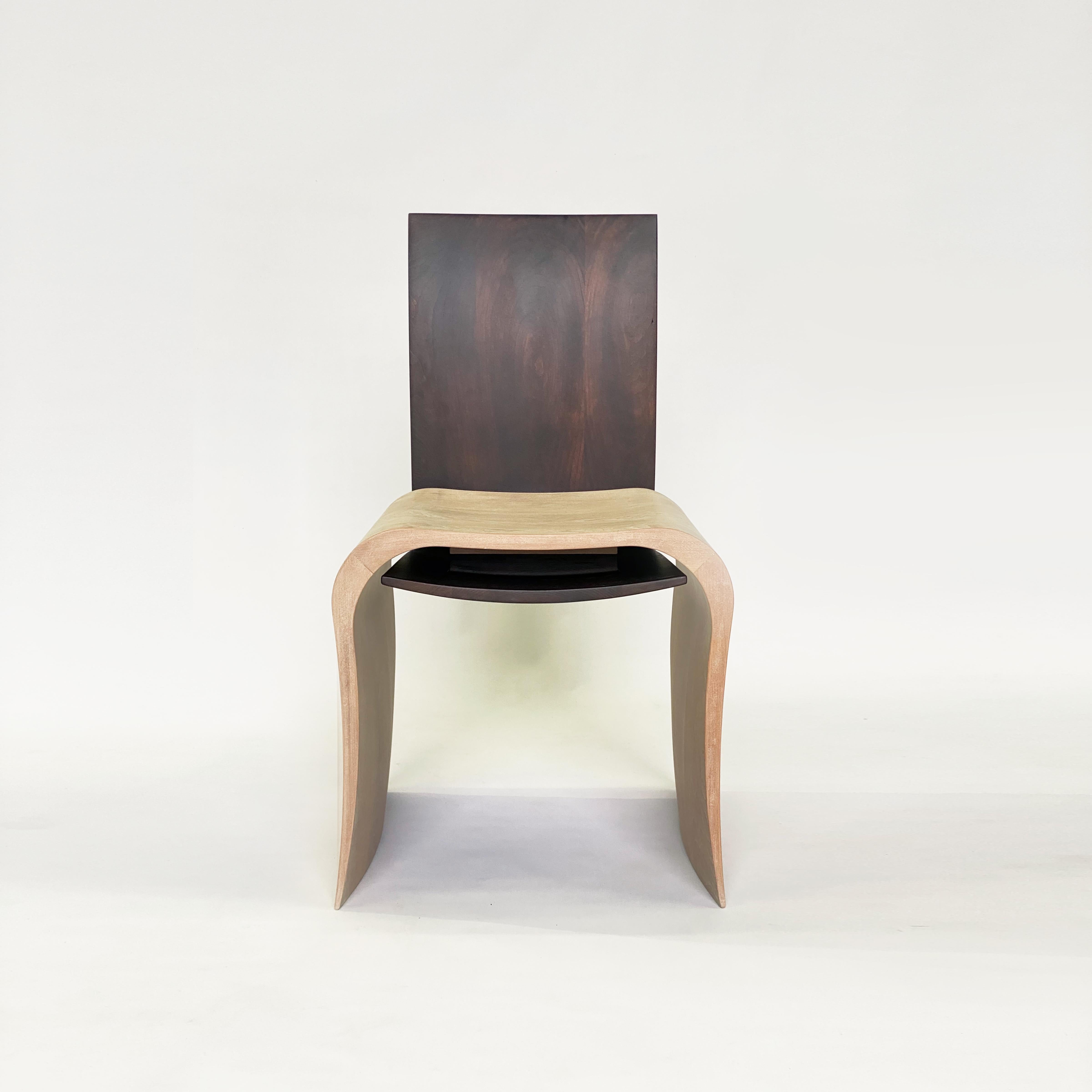 Le Sourire Series Chair by hm-LI Studio
Dimensions:  W 52.1 x D 49.4 x H 63 cm
Materials: Cherry Solid Wood.


Le Sourire Series reimagines solid wood furniture with a refined two-piece structure, offering endless material and color combinations for