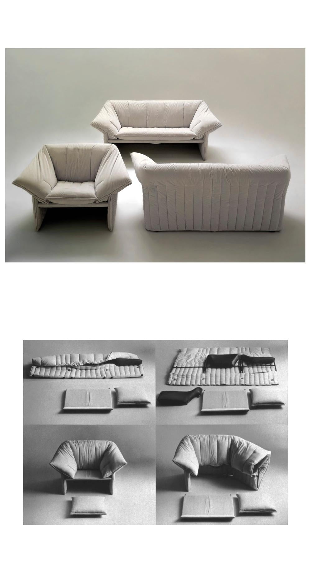 'Le Stelle' Three Seat Sofa by Mario Bellini for B&B Italia, c. 1974, Signed 12