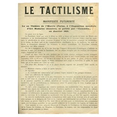 Le Tactilisme, Italy 1921