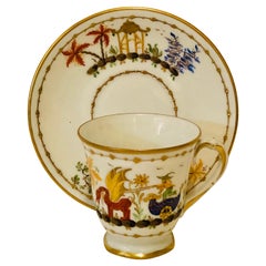 Le Tallec Demitasse Cup and Saucer in the Cirque Chinois Pattern