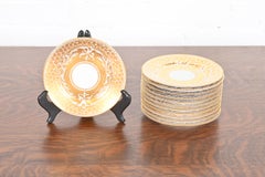 Le Tallec for Tiffany & Co. French Hand Painted Porcelain Saucer Plates, Twelve