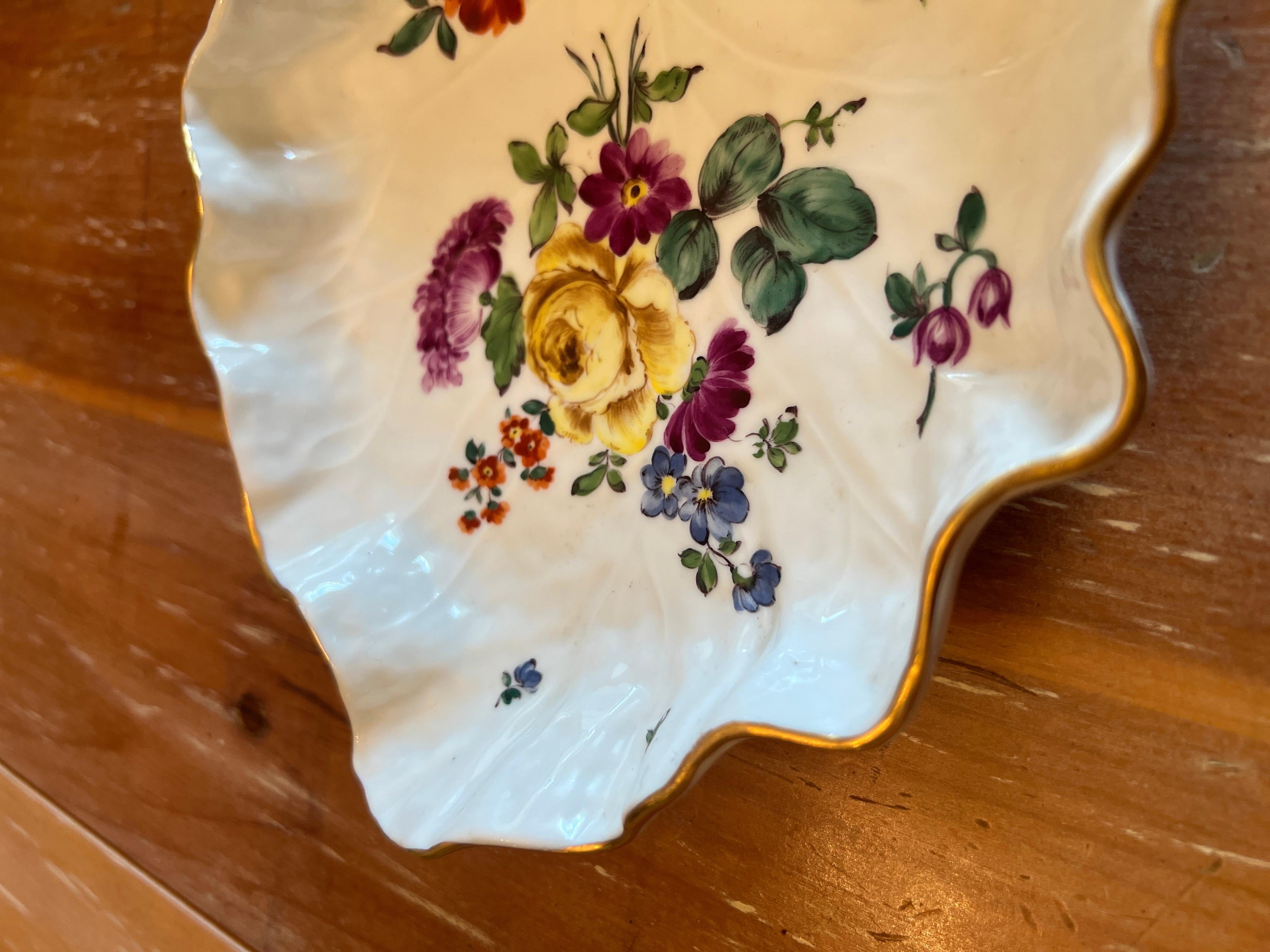 Le Tallec for Tiffany & Company Private Stock Organic Leaf Form Porcelain Dish In Good Condition For Sale In Atlanta, GA