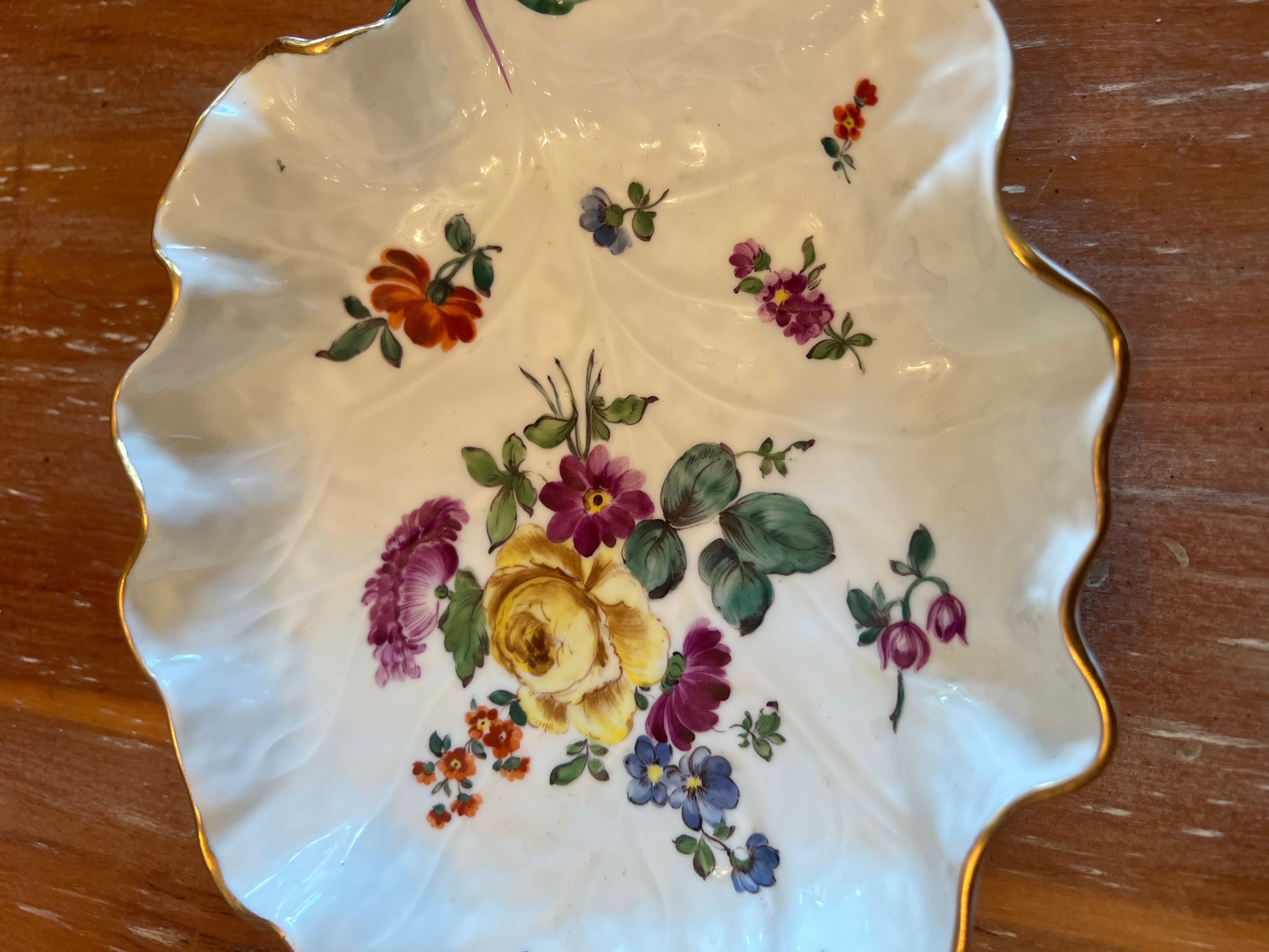 20th Century Le Tallec for Tiffany & Company Private Stock Organic Leaf Form Porcelain Dish For Sale