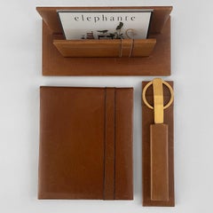 Le Tanneur Ensemble de bureau en cuir sellier français