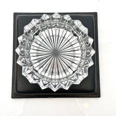 Posacenere in pelle e vetro Le Tanneur