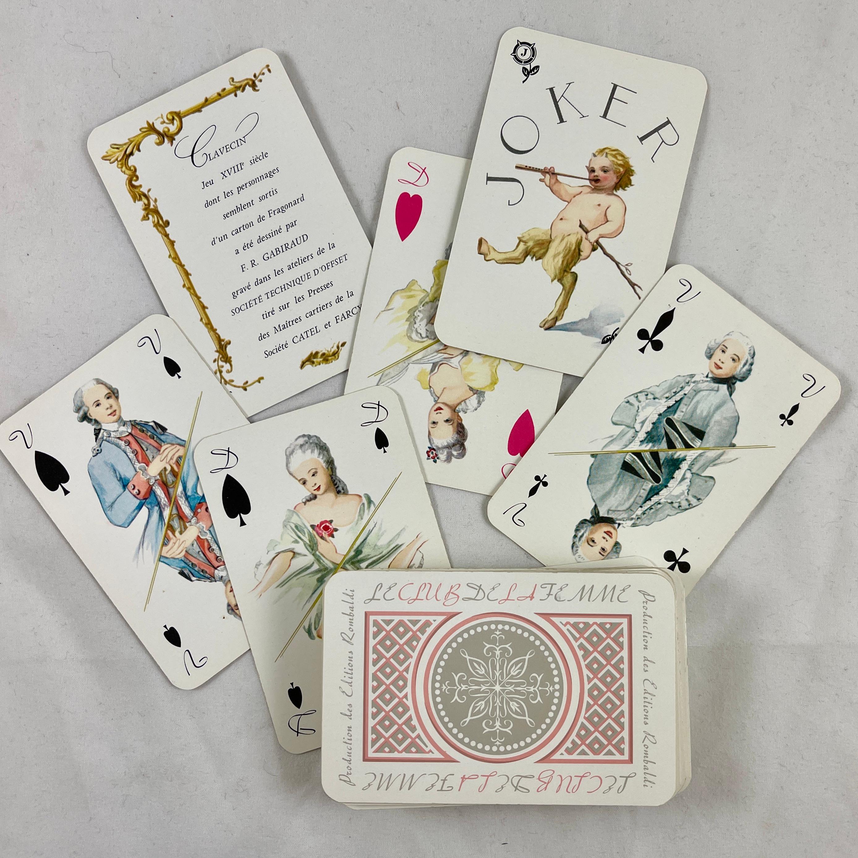 Ensemble de jeu de cartes à jouer et de Betting Le Tanneur en cuir français du milieu du siècle - Boîte à cartes en vente 5