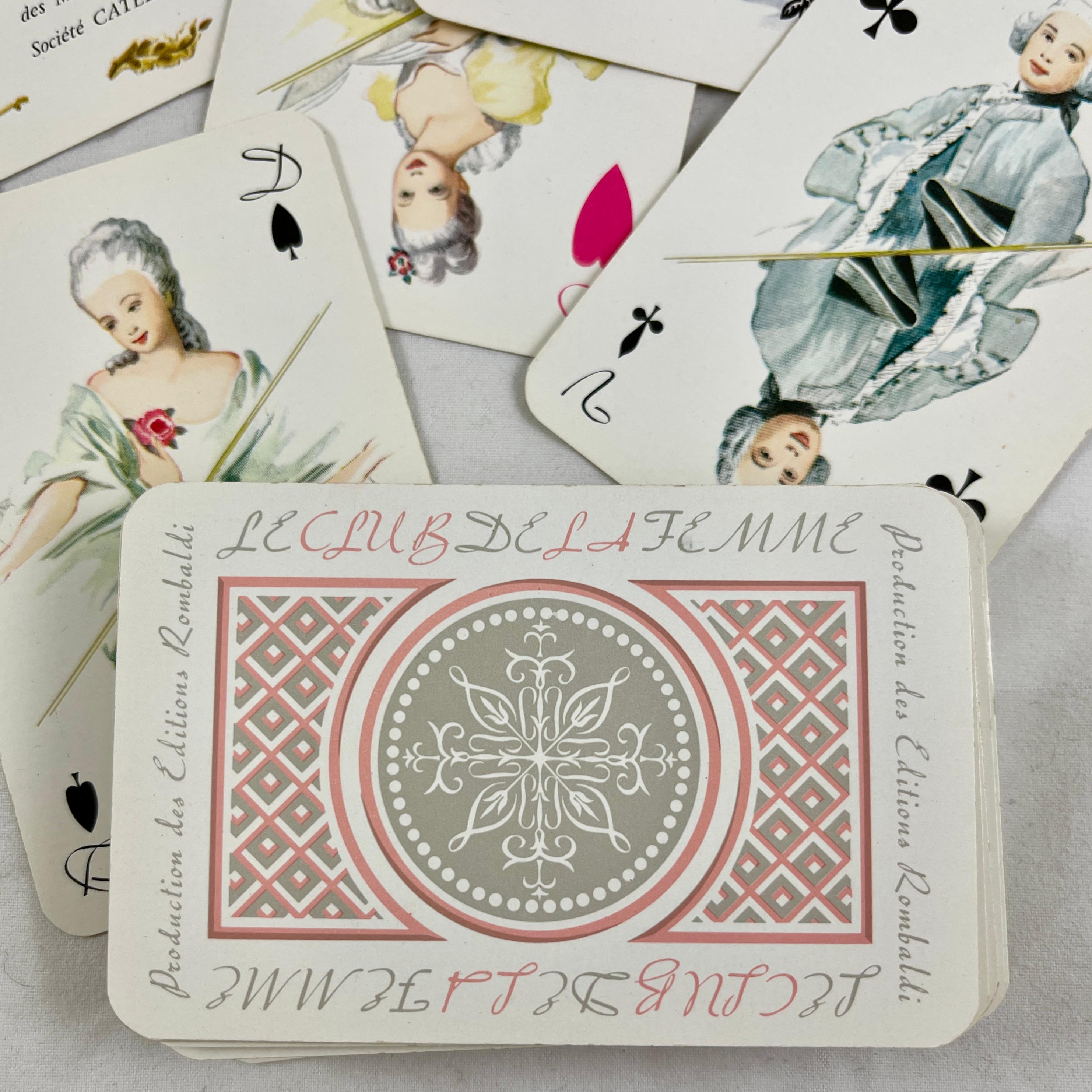 Ensemble de jeu de cartes à jouer et de Betting Le Tanneur en cuir français du milieu du siècle - Boîte à cartes en vente 6