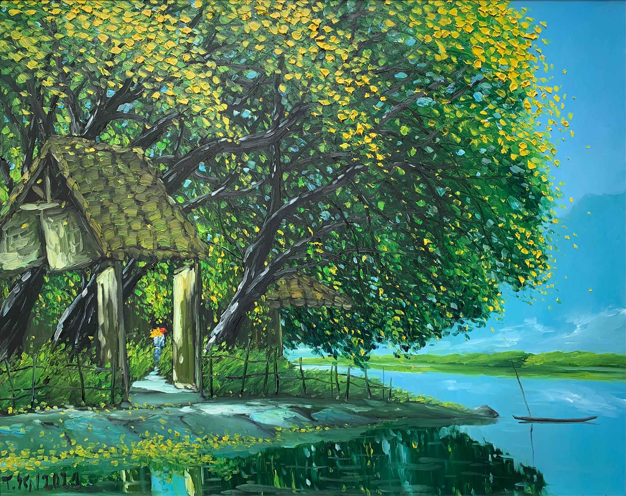 Peinture impressionniste colorée Autumn - Painting de Le Thanh Son