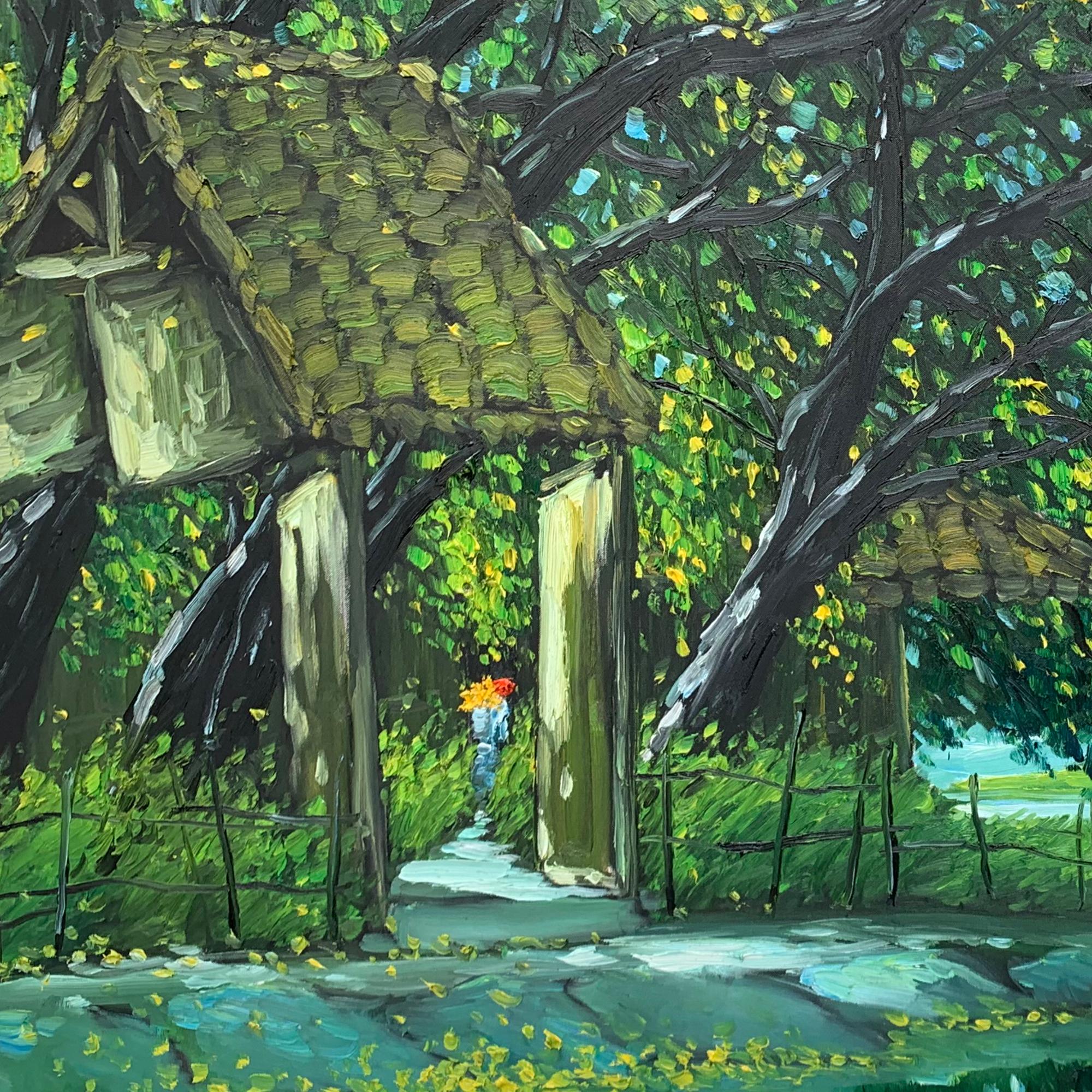 Peinture impressionniste colorée Autumn - Contemporain Painting par Le Thanh Son