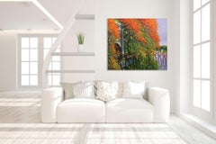 Crossing the Huc Bridge by Le Thanh Son, Large Impressionist Landscape Painting