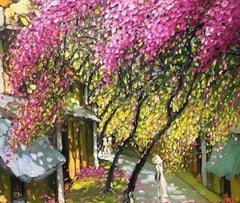 "Hanoi Blossoms" 21st century landscape contemporary painting scenery flowers 