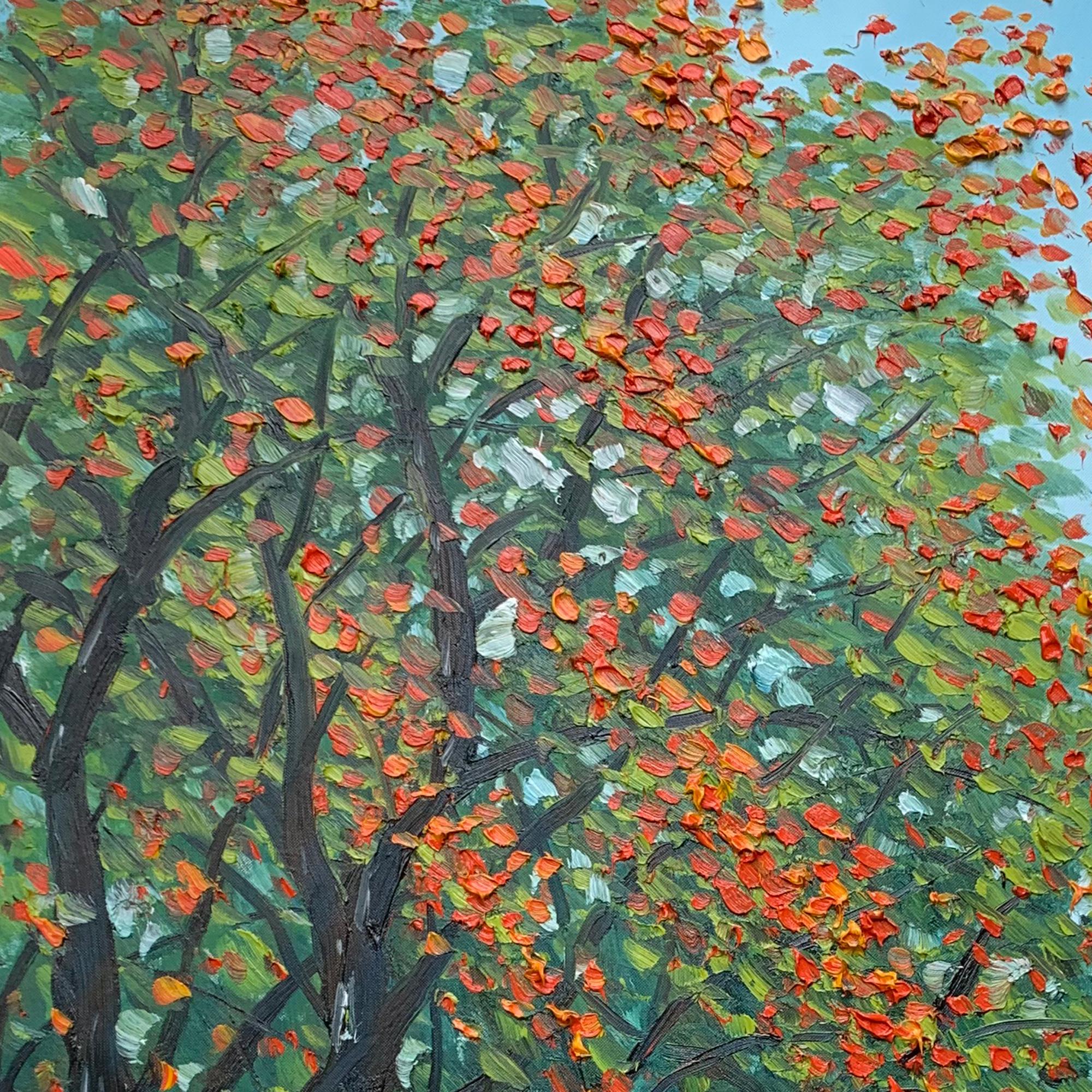 Flores rojas - Painting Contemporáneo de Le Thanh Son