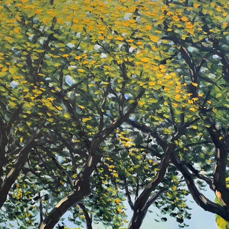 Le Thanh Son - 'Riding by the Lake' Colorful Impressionist Painting For ...