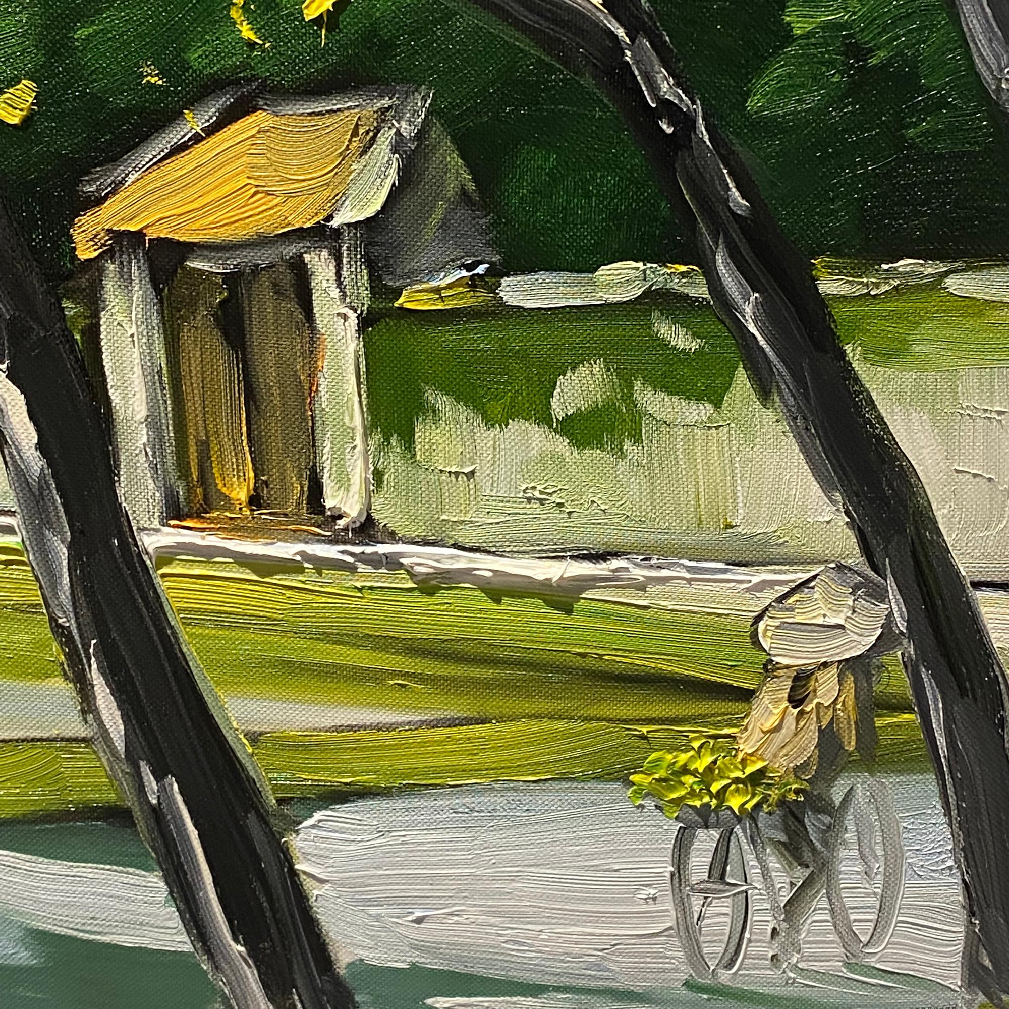 'Road Around the Lake' Impressionist Landscape Painting 2