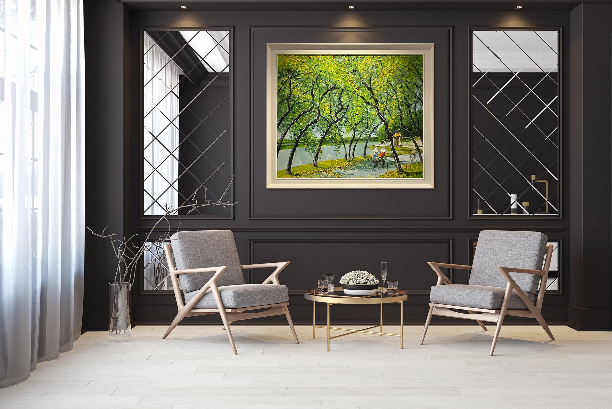 'Road Around the Lake' Impressionist Landscape Painting 5