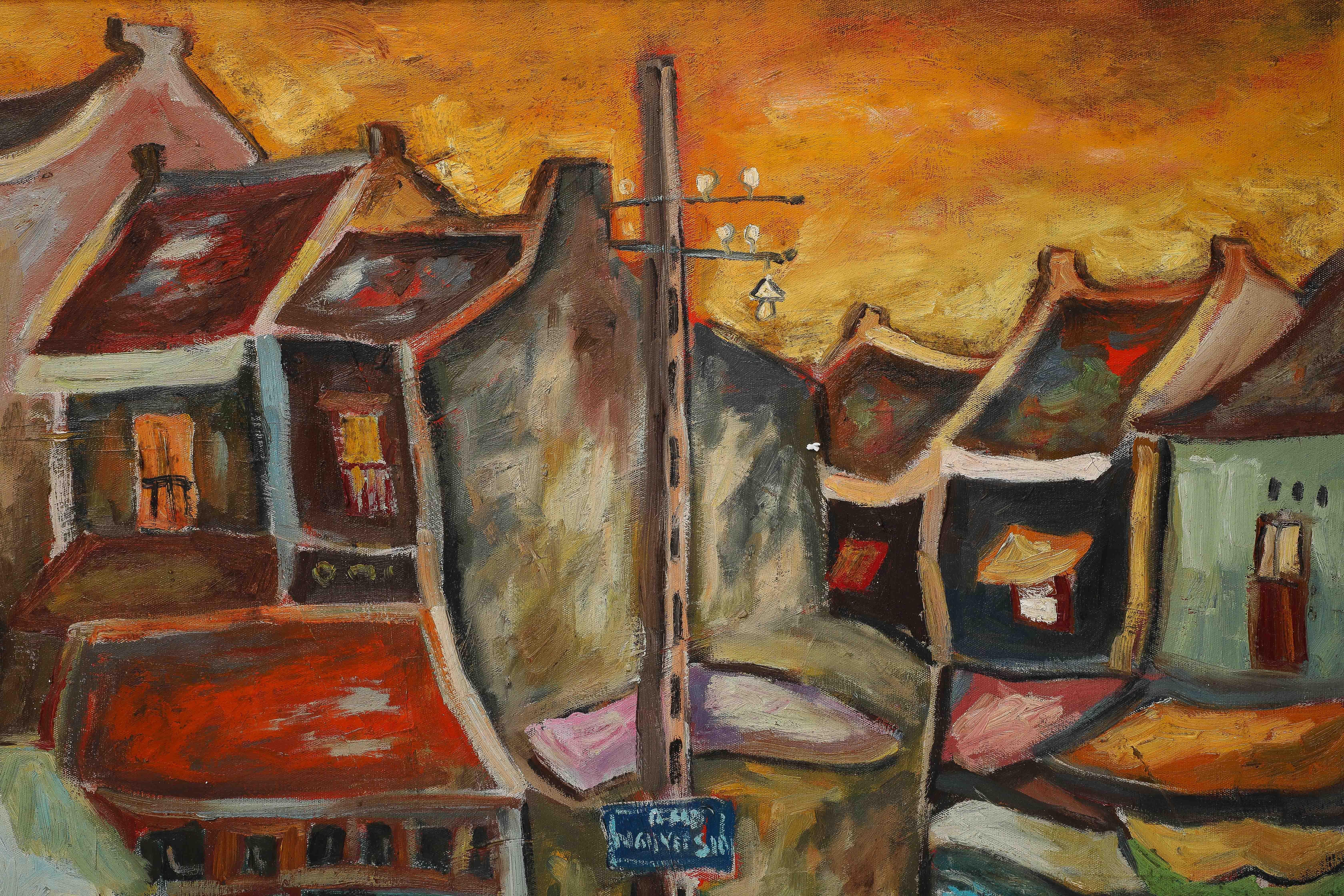 Grande peinture vietnamienne Le Thanh Son en vente 3