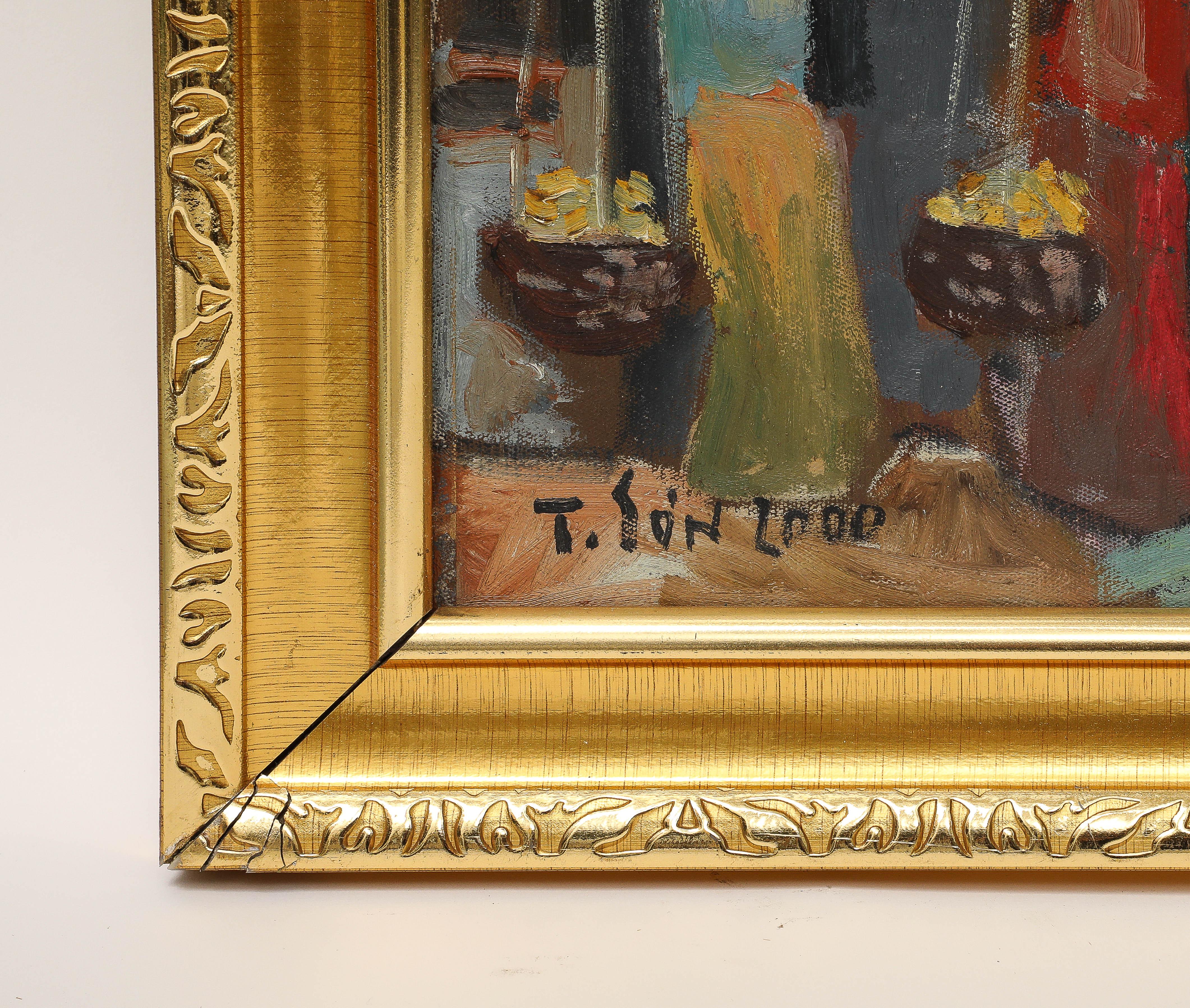 Grande peinture vietnamienne Le Thanh Son Bon état - En vente à Jersey City, NJ